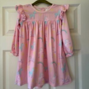 Cecil and Lou Unicorn and Rainbow Print Dress/Tunic Girls 3T